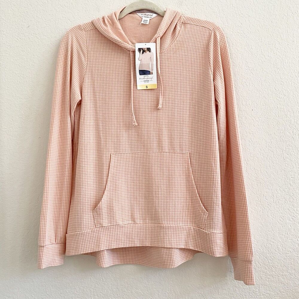 Original Weatherproof Vintage Ladies' Dusty Orange Pull-Over Hoodie Small NWT